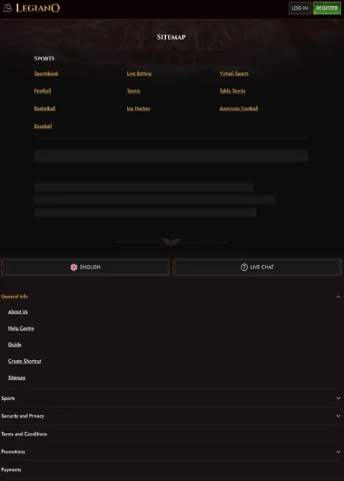 Application mobile casino télécharger Legiano Casino